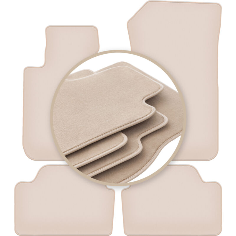 foto del prodotto tappetini beige premium per bmw 1 e87 hatchback 2004 2011
