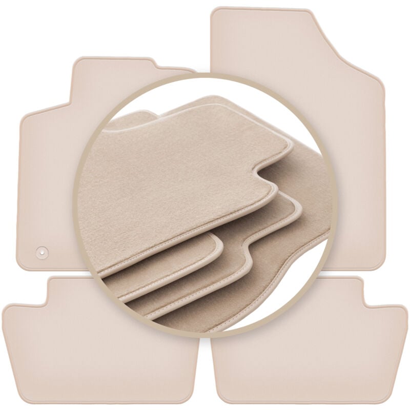 foto del prodotto tappetini beige premium per citroen c4 i coup , hatchback 2004 2010