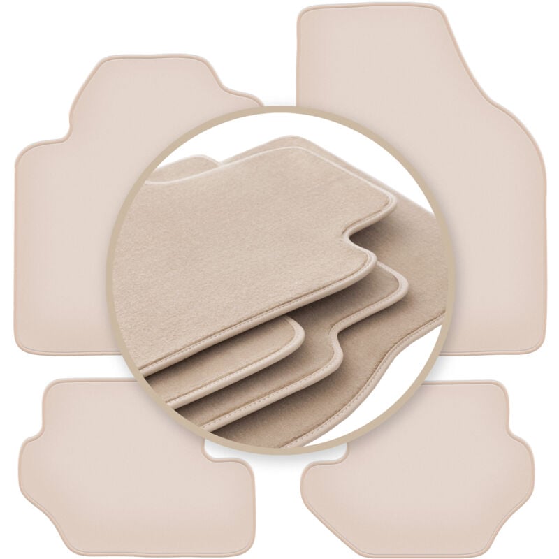 foto del prodotto tappetini beige premium per ford fiesta mk5 hatchback 1999 2002