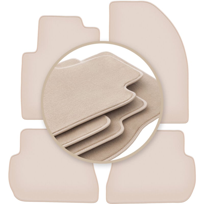 foto del prodotto tappetini beige premium per ford fiesta mk6 hatchback 2002 2010