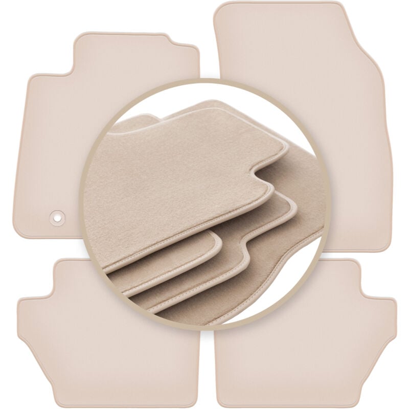 foto del prodotto tappetini beige premium per ford fiesta mk7 hatchback 2008 2011