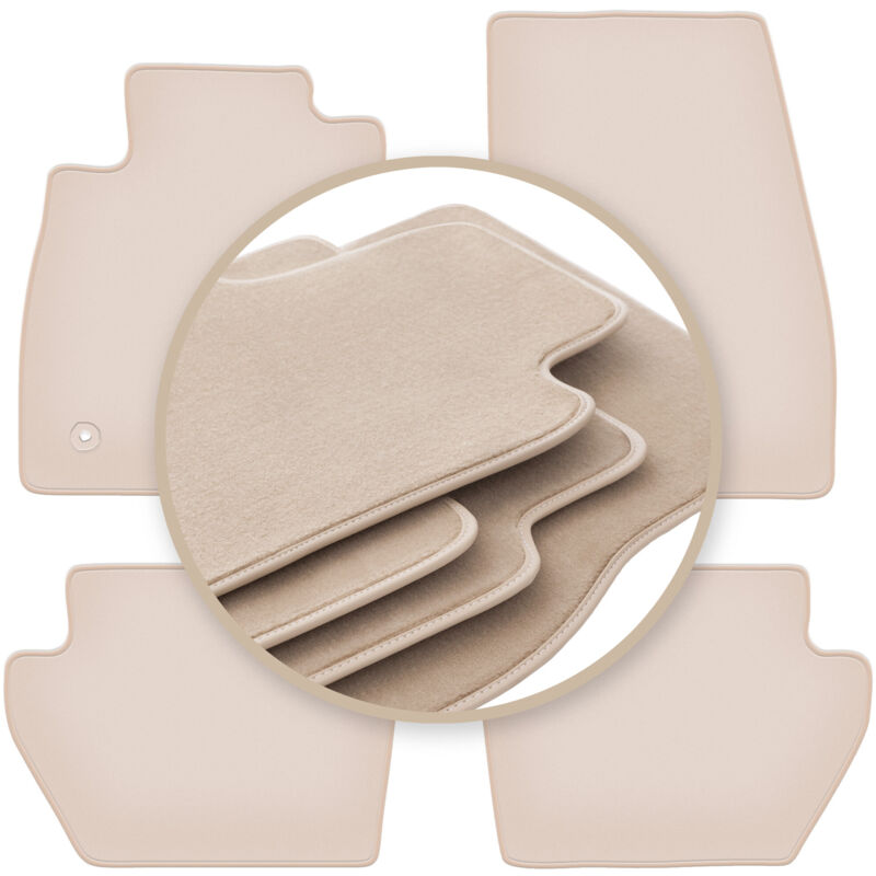 foto del prodotto tappetini beige premium per ford fiesta mk8 hatchback 2017 