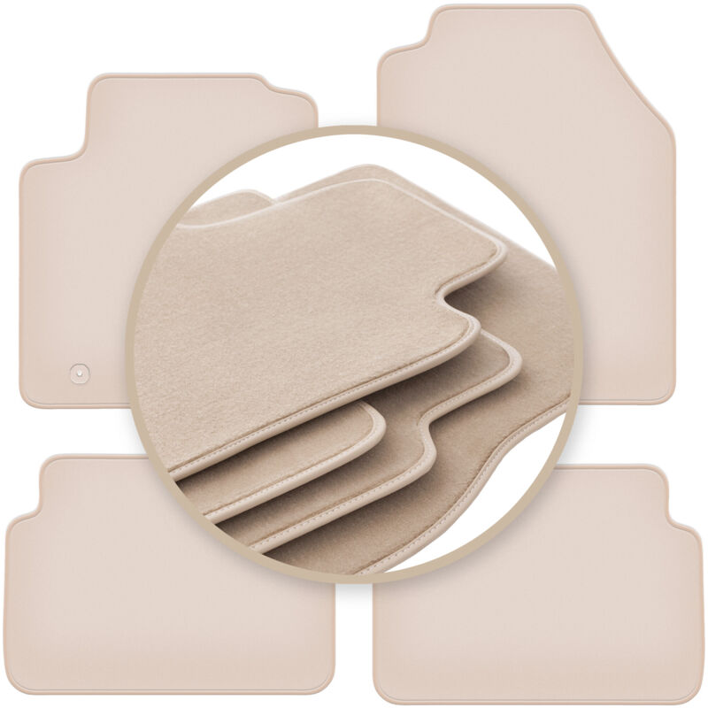 foto del prodotto tappetini beige premium per ford focus mk1 prima del restyling hatchback, berlina, station wagon 1998 2001