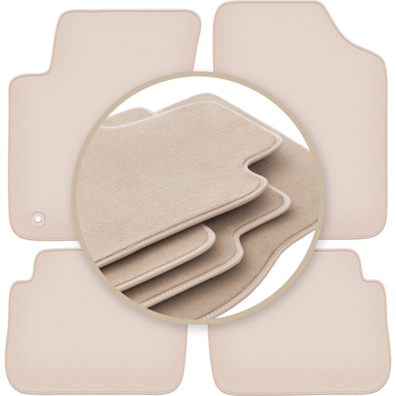 foto del prodotto tappetini beige premium per hyundai i10 hatchback 2007 2013