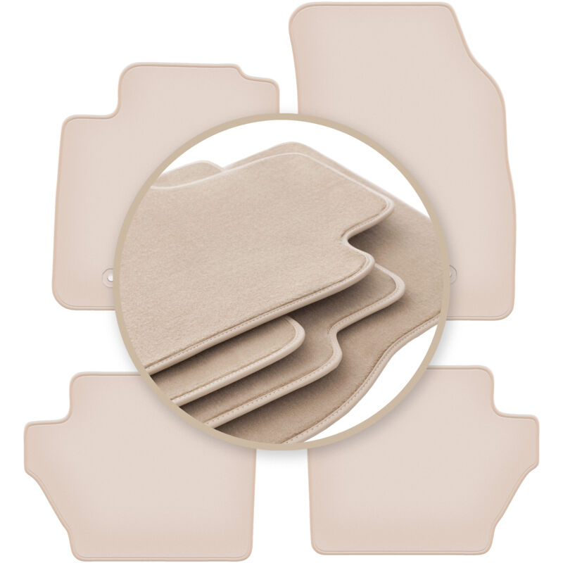 foto del prodotto tappetini beige premium per mazda 2 ii hatchback 2007 2015