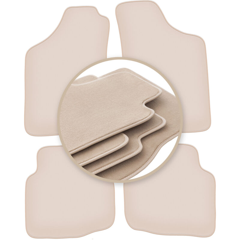foto del prodotto tappetini beige premium per mitsubishi l200 triton pick up 2001 2006