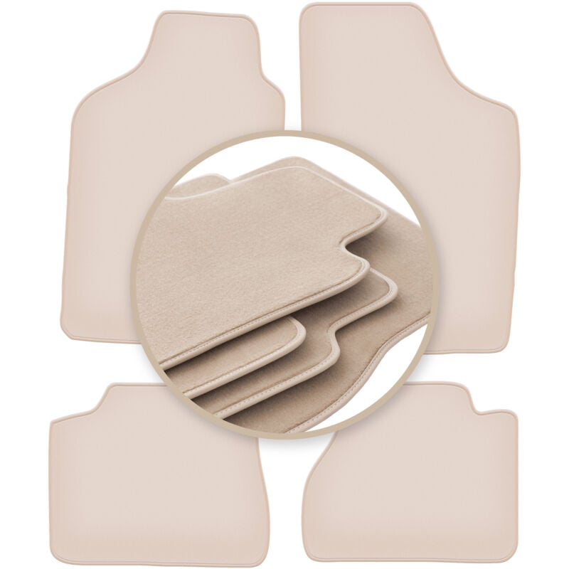 foto del prodotto tappetini beige premium per nissan micra k10 hatchback 1983 1991