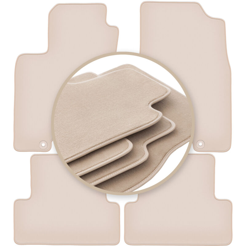 foto del prodotto tappetini beige premium per nissan x trail ii t31 suv 2007 2014