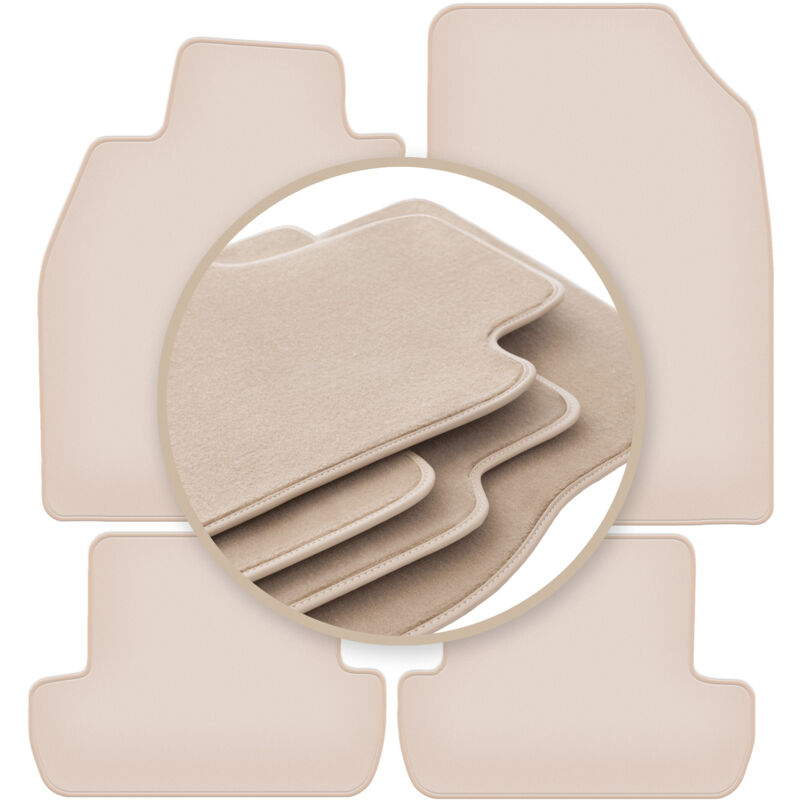 foto del prodotto tappetini beige premium per renault megane iii hatchback, coup , grand tourer, station wagon 2008 2015