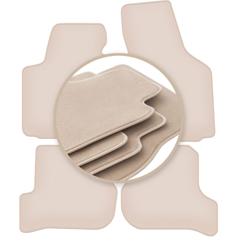 foto del prodotto tappetini beige premium per seat leon ii hatchback 2005 2012