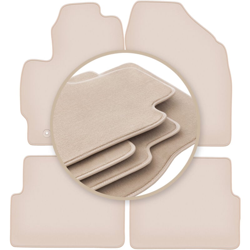 foto del prodotto tappetini beige premium per toyota auris i hatchback 2007 2012