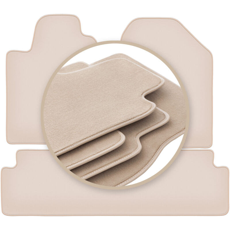 foto del prodotto tappetini beige premium per toyota corolla verso ii minivan 2004 2009