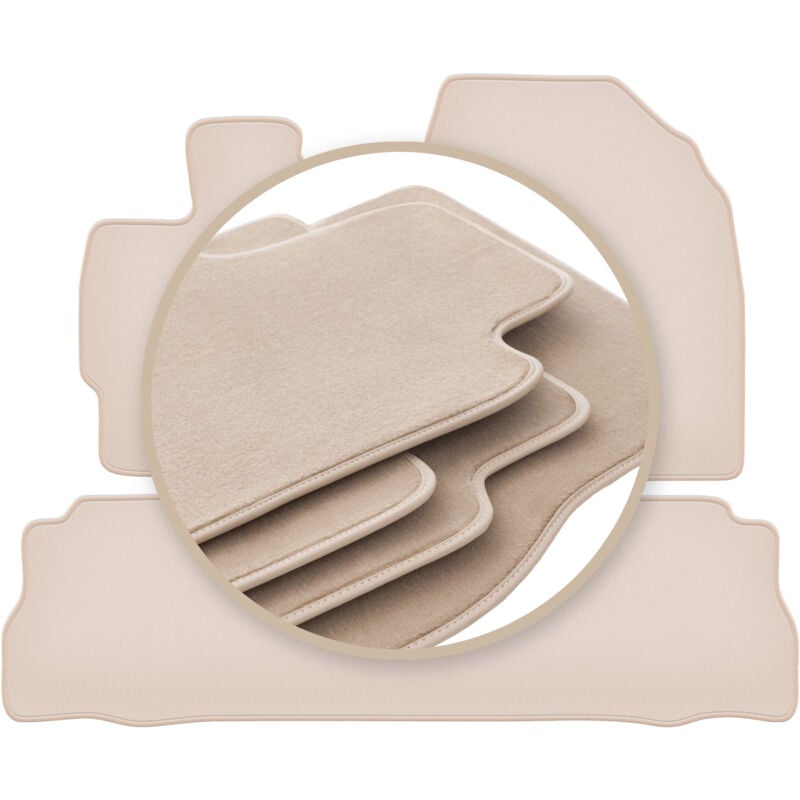 foto del prodotto tappetini beige premium per toyota prius iii plus hatchback 2011 2015