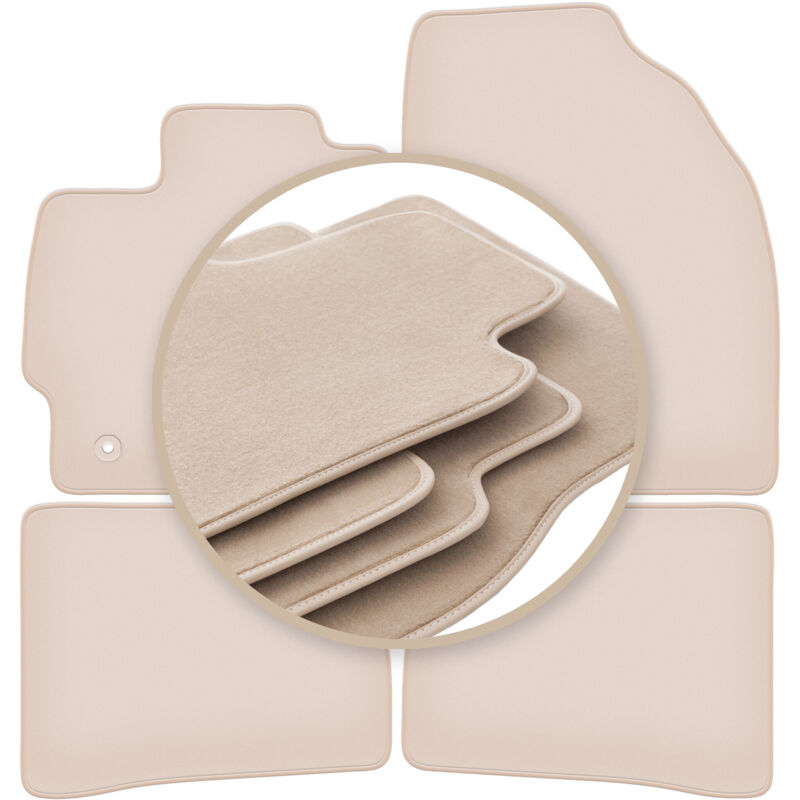 foto del prodotto tappetini beige premium per toyota prius iii xw30 hatchback 2011 2015