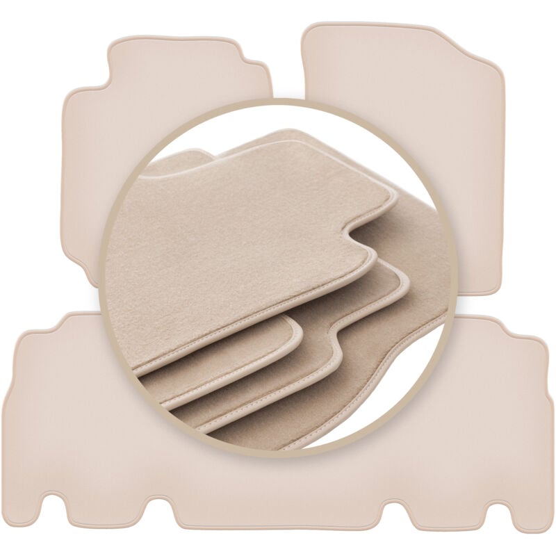 foto del prodotto tappetini beige premium per toyota yaris verso minivan 1999 2005