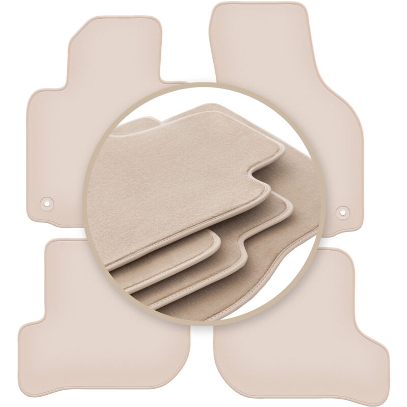 foto del prodotto tappetini beige premium per volkswagen golf v hatchback, variant, station wagon 2003 2009