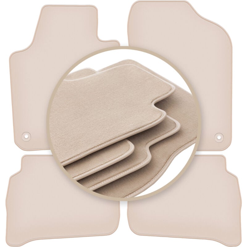 foto del prodotto tappetini beige premium per volkswagen polo v hatchback 2009 2017