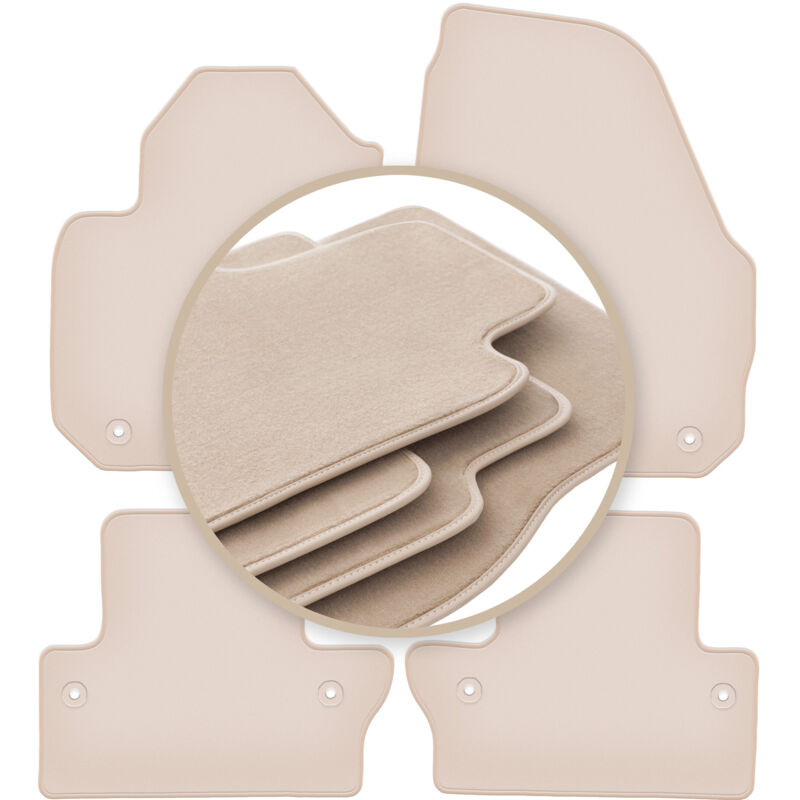 foto del prodotto tappetini beige premium per volvo v60 cross country, station wagon 2011 2017