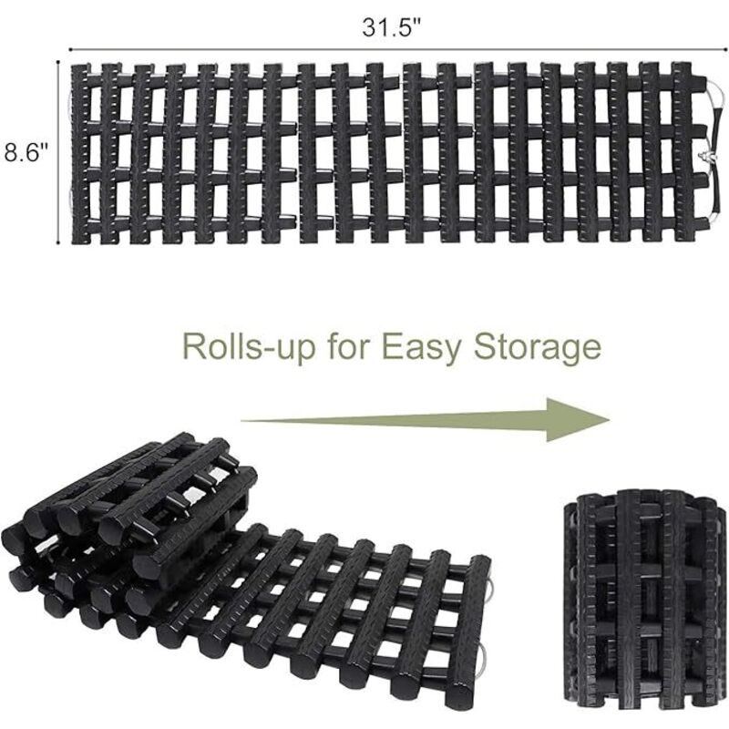 foto del prodotto tappetini di trazione in tpr da 80 cm per il recupero di pneumatici per auto, tavola di trazione, scala di trazione, ausilio di trazione di emergenza