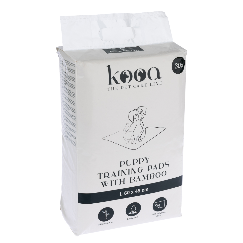 foto del prodotto tappetini igienici con bamb kooa per cuccioli medium l 45 x p 30 cm, 30 pz