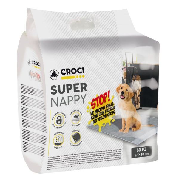 foto del prodotto tappetini igienici super nappy carbone attivo croci 57 x 54 cm 60 tappetini 1 ordine scegli lo sconto bzr5 bzr20 200 punti fedelt 