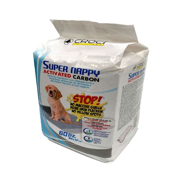 foto del prodotto tappetini igienici super nappy carbone attivo croci 84 x 57 cm 60 tappetini 1 ordine scegli lo sconto bzr5 bzr20 200 punti fedelt 