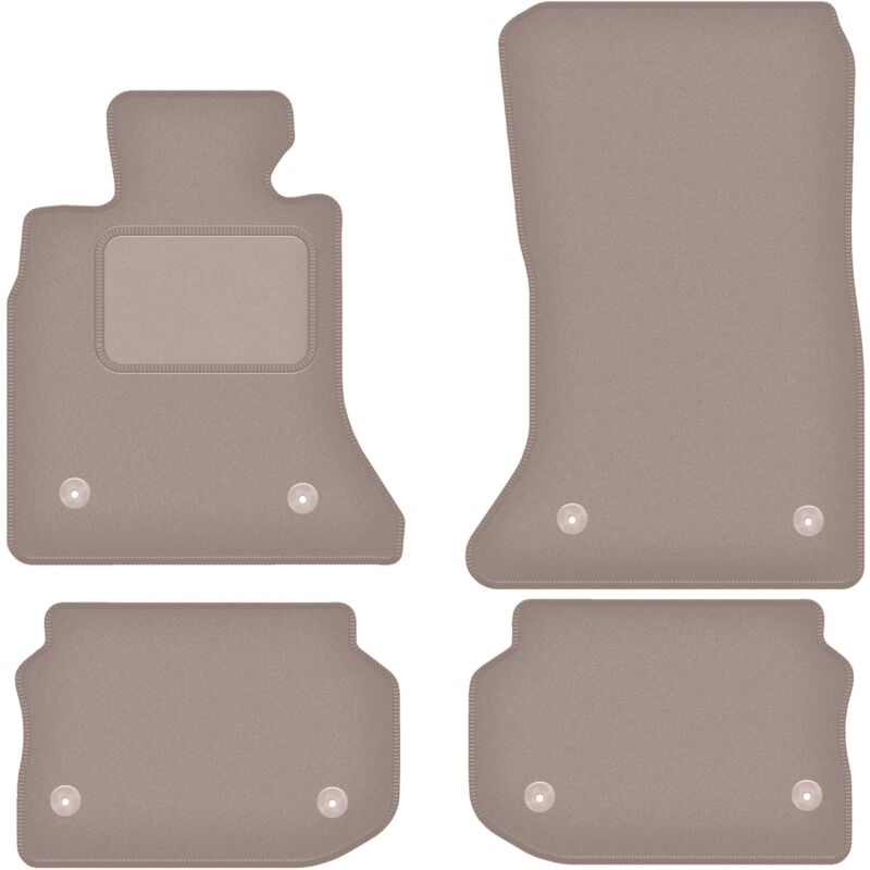 foto del prodotto tappetini in velluto beige per bmw 5 f10 berlina velcro 2010 2013 