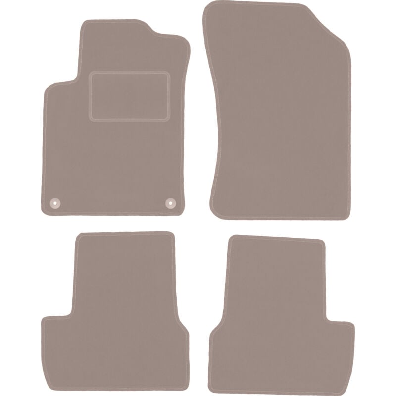 foto del prodotto tappetini in velluto beige per citroen c3 ii hatchback 2009 2016 