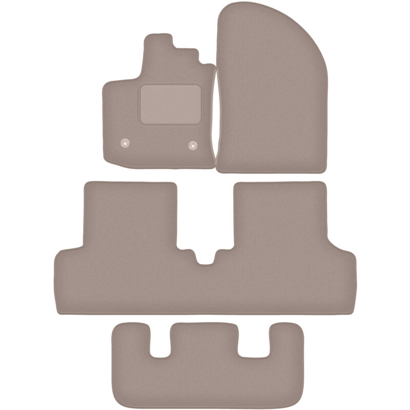 foto del prodotto tappetini in velluto beige per dacia lodgy 7 posti 2012 