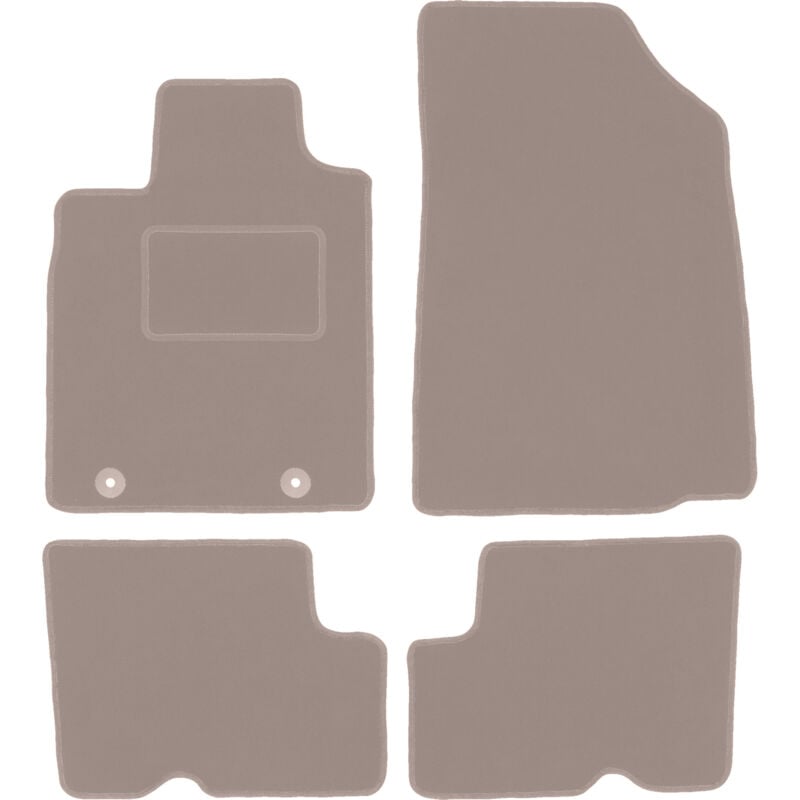 foto del prodotto tappetini in velluto beige per dacia sandero ii hatchback, stepway 2013 2019 