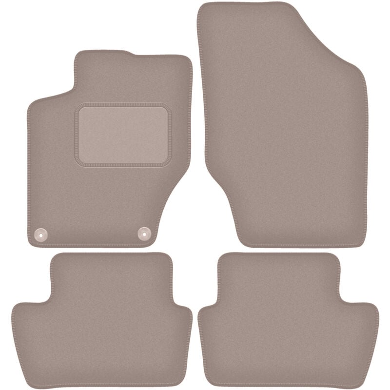 foto del prodotto tappetini in velluto beige per ds. 4 hatchback crossback 2015 2018 