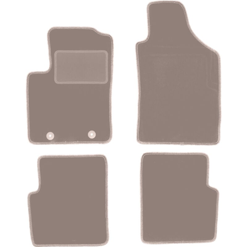 foto del prodotto tappetini in velluto beige per fiat 500 cabrio, hatchback 2007 2013 