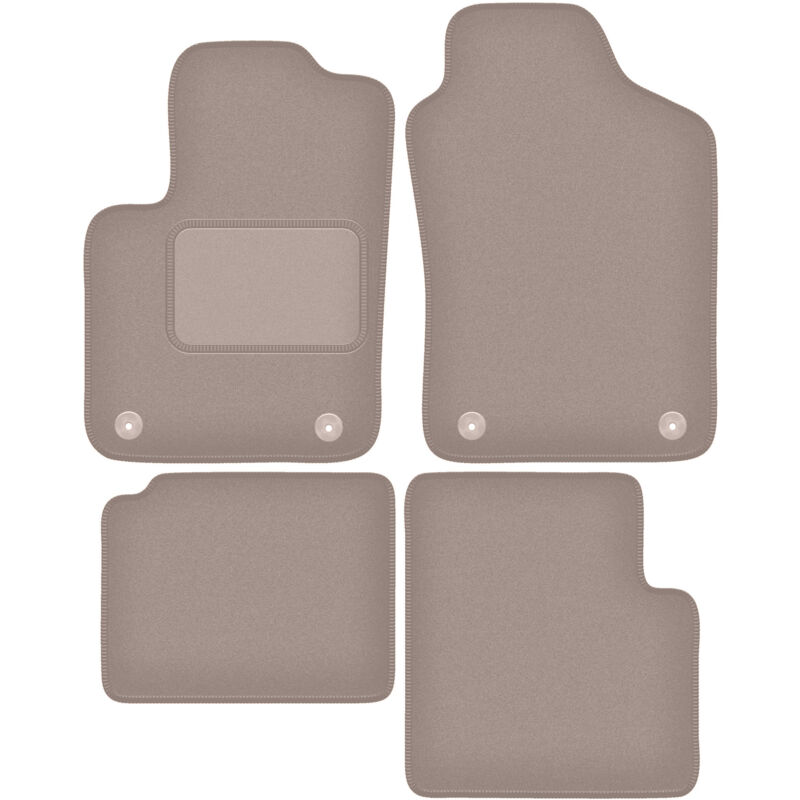 foto del prodotto tappetini in velluto beige per fiat 500 hybrid hatchback 2020 