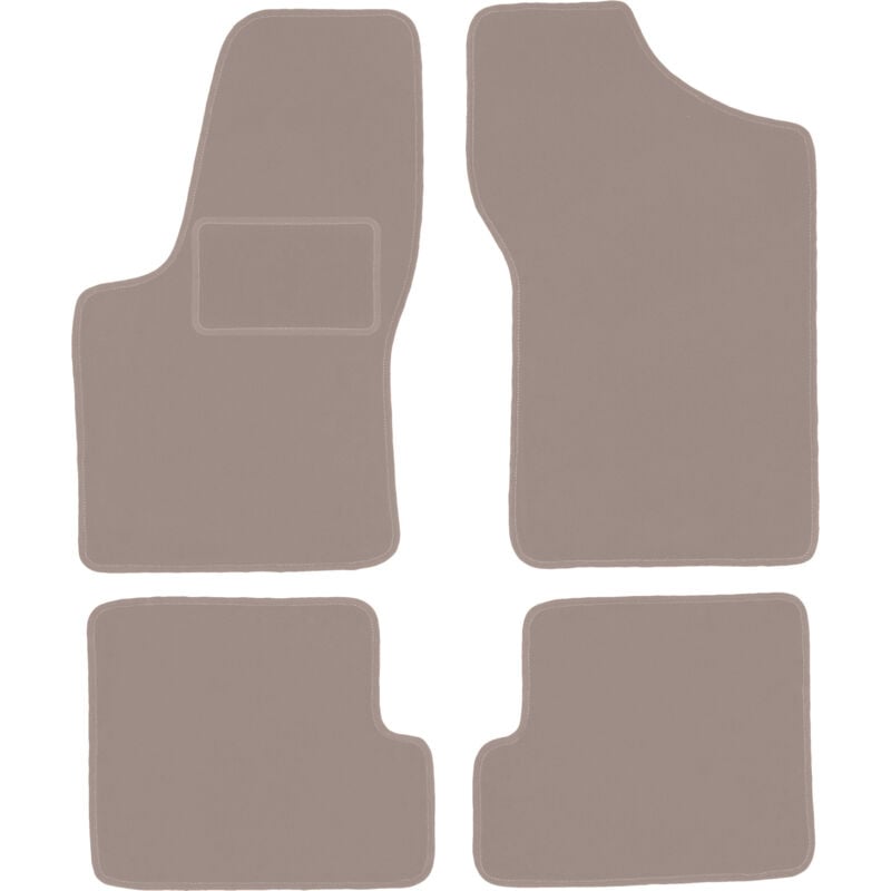 foto del prodotto tappetini in velluto beige per fiat seicento hatchback 1998 2010 