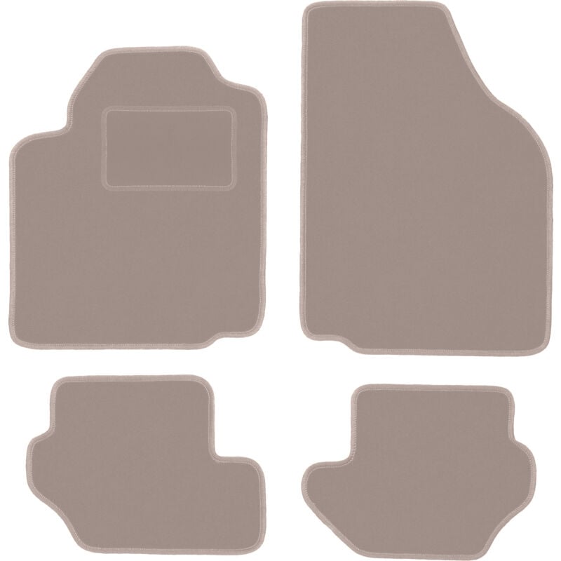foto del prodotto tappetini in velluto beige per ford fiesta mk5 hatchback 1999 2002 