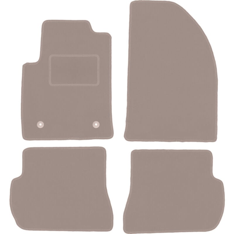 foto del prodotto tappetini in velluto beige per ford fiesta mk6 hatchback 2002 2010 