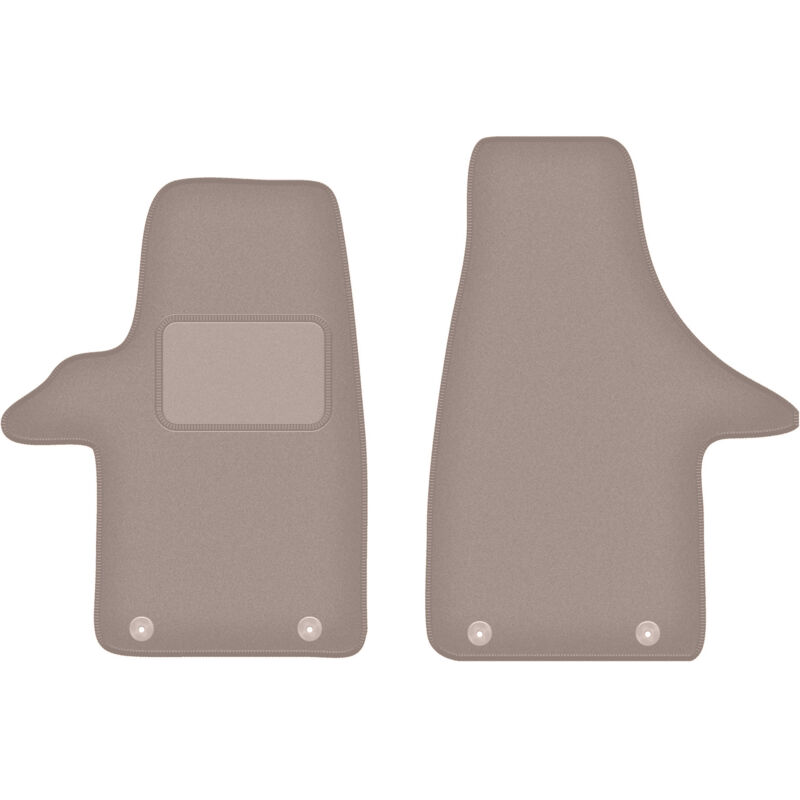 foto del prodotto tappetini in velluto beige per furgone per consegne volkswagen transporter t6 2015 
