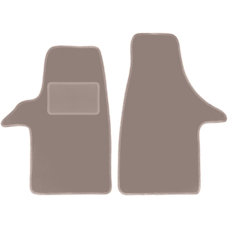foto del prodotto tappetini in velluto beige per furgone volkswagen transporter t5 2003 2015 