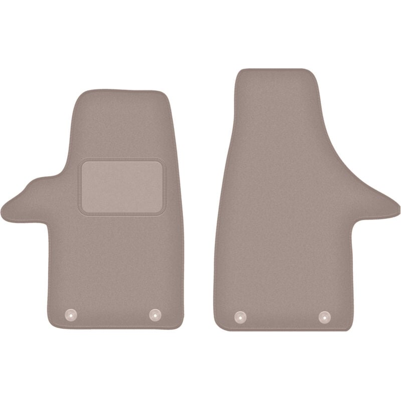 foto del prodotto tappetini in velluto beige per furgone volkswagen transporter t5 multivan 2005 2015 