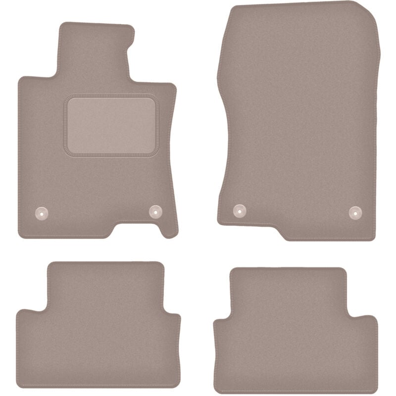 foto del prodotto tappetini in velluto beige per honda accord viii berlina, station wagon, tourer 2011 2015 
