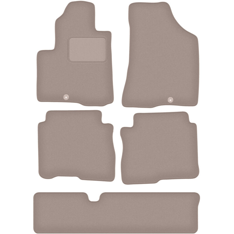 foto del prodotto tappetini in velluto beige per hyundai santafe ii 7 posti 2006 2012 