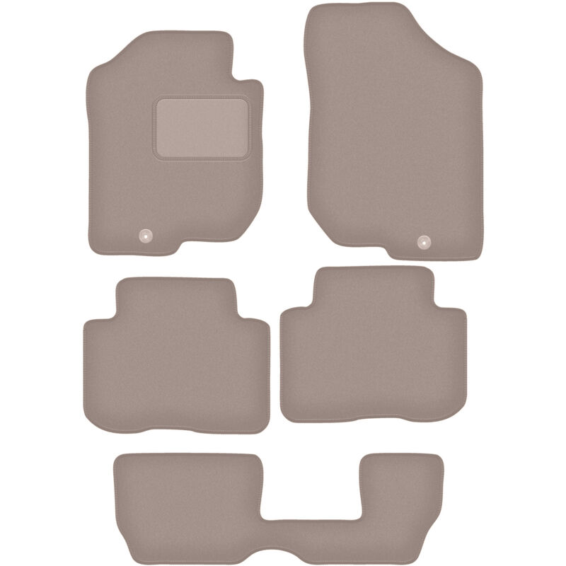 foto del prodotto tappetini in velluto beige per kia carens iii 7 posti 2006 2010 