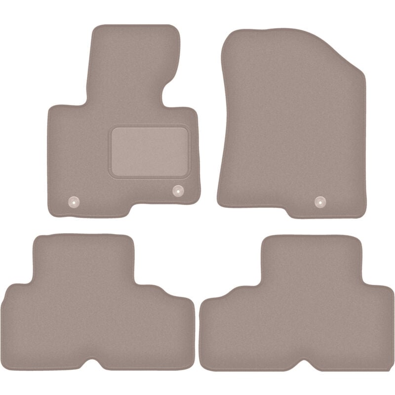 foto del prodotto tappetini in velluto beige per kia carens iv minivan 2013 2018 