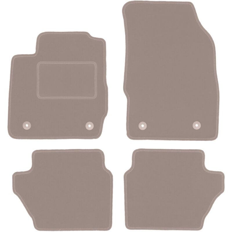 foto del prodotto tappetini in velluto beige per mazda 2 ii hatchback 2007 2015 