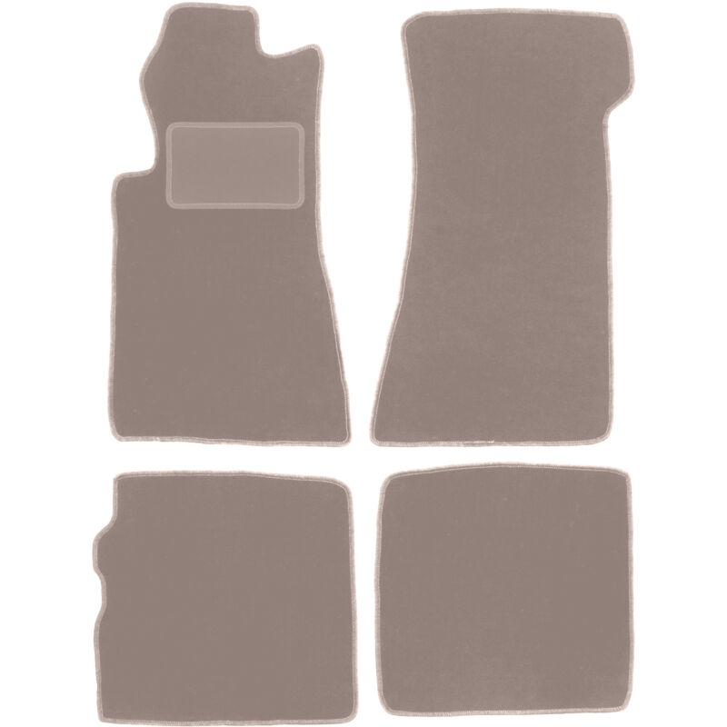 foto del prodotto tappetini in velluto beige per mercedes sl r107 anteriori lunghi 1971 1989 