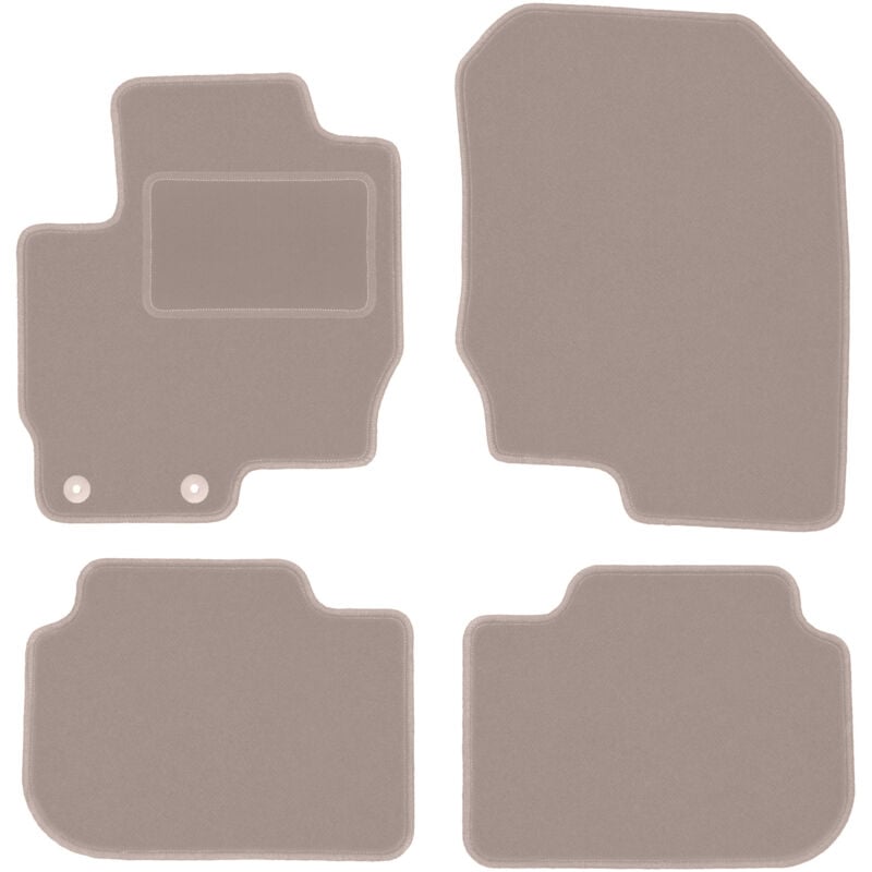 foto del prodotto tappetini in velluto beige per mitsubishi colt vii hatchback 2008 2012 