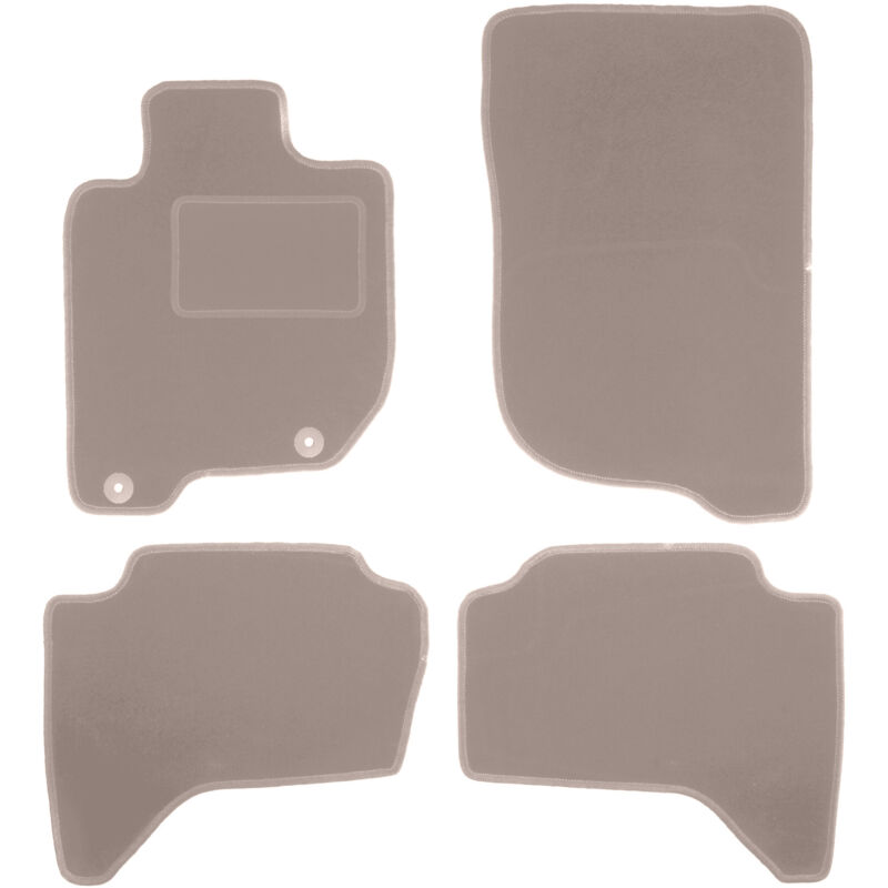 foto del prodotto tappetini in velluto beige per mitsubishi l200 iv pick up 2006 2015 
