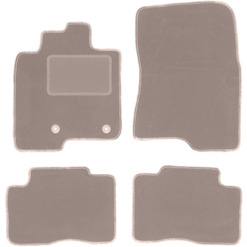 foto del prodotto tappetini in velluto beige per mitsubishi pajero iv corto 2006 2018 