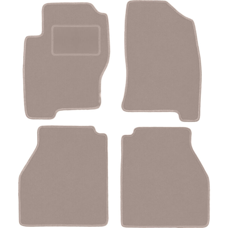 foto del prodotto tappetini in velluto beige per nissan navara iii d40 pick up 2005 2011 