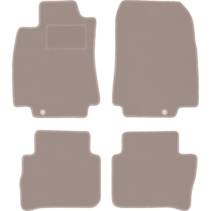 foto del prodotto tappetini in velluto beige per nissan tiida c11 hatchback, berlina 2004 2012 